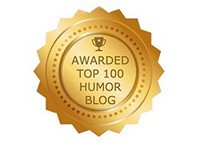 Gold medal logo: Awarded top 100 humor blog