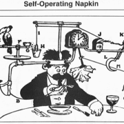 Rube Goldberg's self-operating napkin