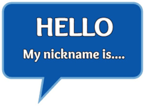 Nicknames. Pet names